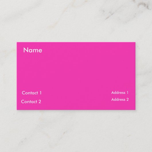 Carte De Visite Hyper rose (Devant)