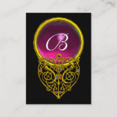 Carte De Visite HYPER VALENTINE AMÉTHYST MONOGRAS jaune rose (Dos)