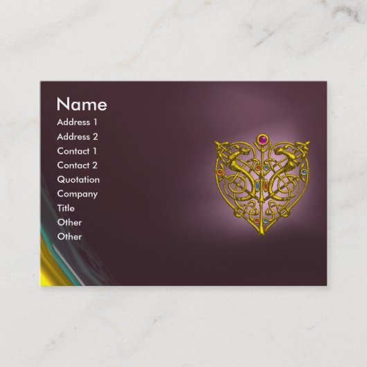Carte De Visite HYPER VALENTINE AMÉTHYST, violet violet rose (Devant)