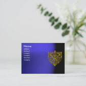 Carte De Visite HYPER VALENTINE, bleu noir jaune (Debout devant)