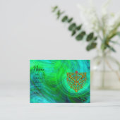 Carte De Visite HYPER VALENTINE, bleu vert rouge jaune (Debout devant)