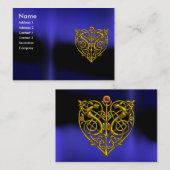 CARTE DE VISITE HYPER VALENTINE, COEUR DE COURSE EN CELTIQUE D'OR (Devant / Derrière)