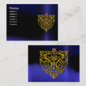 CARTE DE VISITE HYPER VALENTINE, COEUR DE COURSE EN CELTIQUE D'OR (Devant / Derrière)