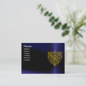 CARTE DE VISITE HYPER VALENTINE, COEUR DE COURSE EN CELTIQUE D'OR (Debout devant)
