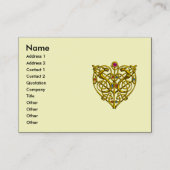 Carte De Visite HYPER VALENTINE, CRÈME CARDIAQUE CELTIQUE OR Noir (Devant)
