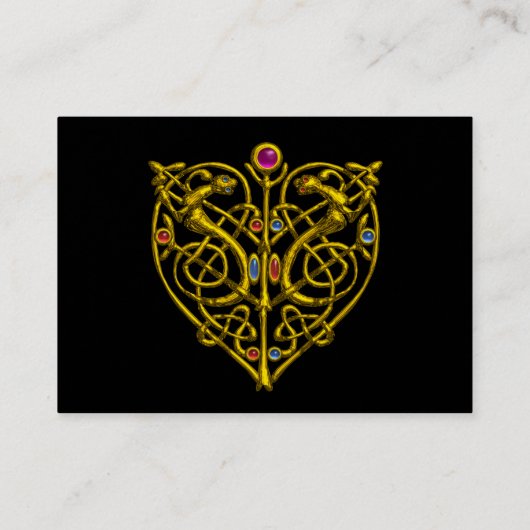 Carte De Visite HYPER VALENTINE, CRÈME CARDIAQUE CELTIQUE OR Noir (Dos)