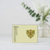 Carte De Visite HYPER VALENTINE, CRÈME CARDIAQUE CELTIQUE OR Noir (Debout devant)