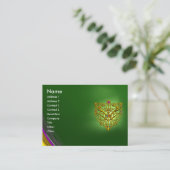 Carte De Visite HYPER VALENTINE ÉMERAUDE, vert (Debout devant)