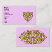 Carte De Visite HYPER VALENTINE /GOLD CELTIC KNOT COEUR JEWEL rose (Devant / Derrière)
