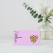 Carte De Visite HYPER VALENTINE /GOLD CELTIC KNOT COEUR JEWEL rose (Debout devant)
