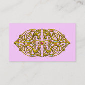 Carte De Visite HYPER VALENTINE /GOLD CELTIC KNOT COEUR JEWEL rose (Dos)