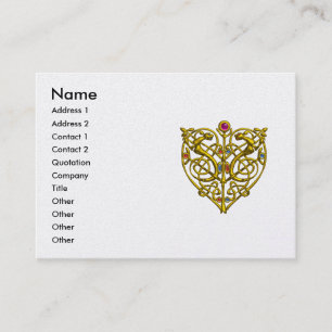 Carte De Visite HYPER VALENTINE GOLD CELTIC KNOT COEUR, Pearle bla