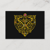 Carte De Visite HYPER VALENTINE GOLD CELTIC KNOT COEUR, Pearle bla (Dos)