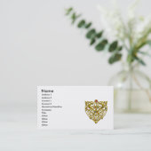 Carte De Visite HYPER VALENTINE Gold Celtic Knot Hearts (Debout devant)