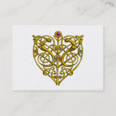 Carte De Visite HYPER VALENTINE, papier perlé jaune et blanc (Dos)