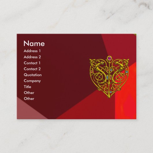 Carte De Visite HYPER VALENTINE RUBY 2, rouge (Devant)