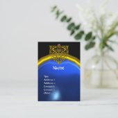 Carte De Visite HYPER VALENTINE SAPPHIR MONOGRAMME jaune bleu (Debout devant)