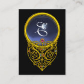 Carte De Visite HYPER VALENTINE TOPAZ MONOGRAS jaune bleu (Dos)