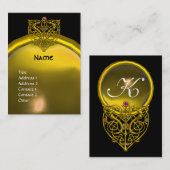 Carte De Visite HYPER VALENTINE TOPAZ MONOGRAS jaune noir (Devant / Derrière)