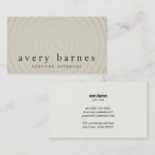 Carte De Visite Hypnothérapeute Cercles Or Moderne Tan (Devant / Derrière)