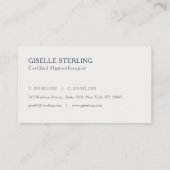 Carte De Visite Hypnotherapist Professional (Dos)
