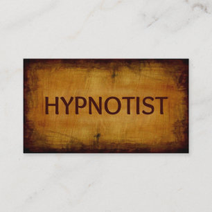 Carte De Visite Hypnotist Grain de bois antique