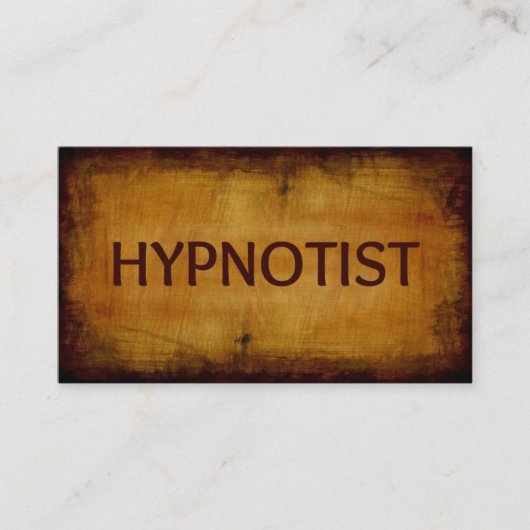 Carte De Visite Hypnotist Grain de bois antique (Devant)