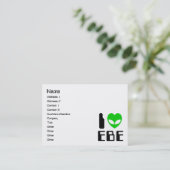 Carte De Visite I Alien Heart EBE (Debout devant)