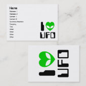 Carte De Visite I Alien Heart UFO (Devant / Derrière)