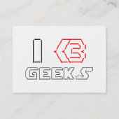 Carte De Visite I Heart Geek ASCII ART (Dos)