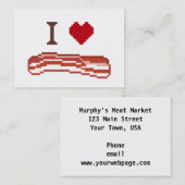 Carte De Visite I Love Bacon (Devant / Derrière)