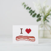 Carte De Visite I Love Bacon (Debout devant)
