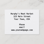 Carte De Visite I Love Bacon (Dos)