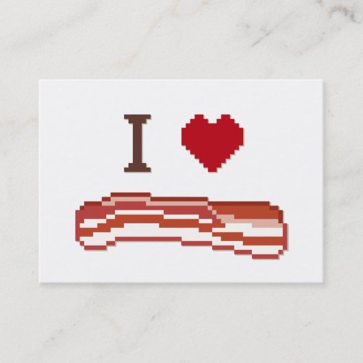 Carte De Visite I Love Bacon (Devant)