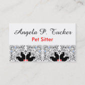 Carte De Visite I Love Black Cats Kaleidoscope (Devant)