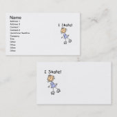 Carte De Visite I Patinage - Patinage à rouleaux pour filles (Devant / Derrière)