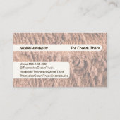 Carte De Visite Ice Cream Choco Design Mix (Dos)