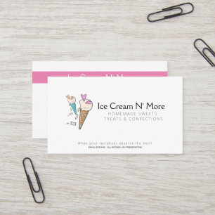 Carte De Visite ICe Cream Parlor