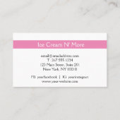 Carte De Visite ICe Cream Parlor (Dos)
