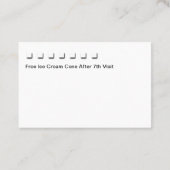 Carte De Visite Ice Cream Shop Customer Rewards (Dos)