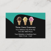 Carte De Visite Ice Cream Shop Modern Trendy  (Devant)