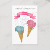 Carte De Visite Ice Cream & Sprinkles Pastry Chef Bakery (Devant)