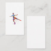 Carte De Visite Ice skater in watercolor (Devant / Derrière)