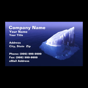 Carte De Visite Iceberg dans l'eau bleue claire