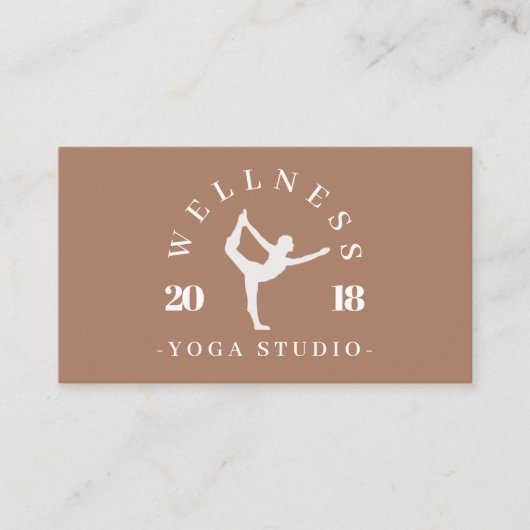 Carte De Visite Iced café couleur Wellness Yoga Studio Instructeur (Devant)