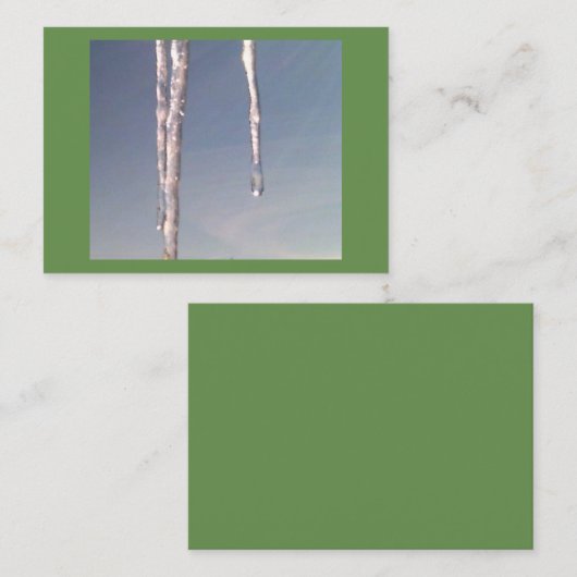 Carte de visite Icicles (Devant / Derrière)