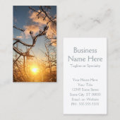 Carte De Visite icicules de membre d'arbre (Devant / Derrière)