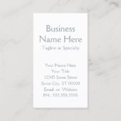 Carte De Visite icicules de membre d'arbre (Dos)