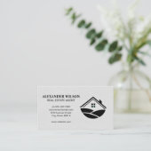 Carte De Visite Icône Accueil et collines (Debout devant)