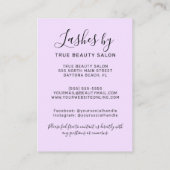 Carte De Visite Icône Aftercare Extensions purple simples (Dos)